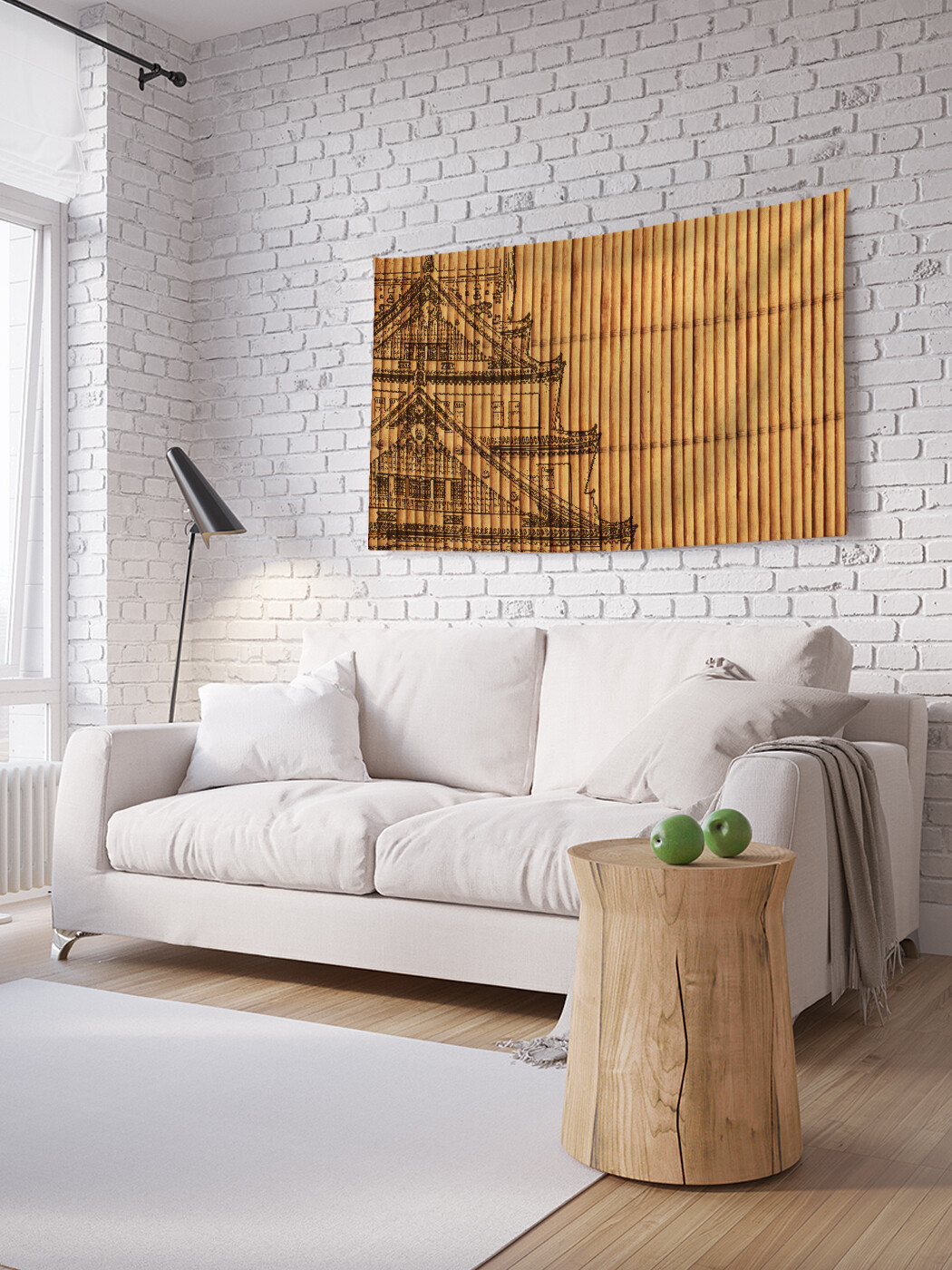 

Горизонтальное фотопанно JoyArty Храм на бамбуке, из ткани, 150х200 см