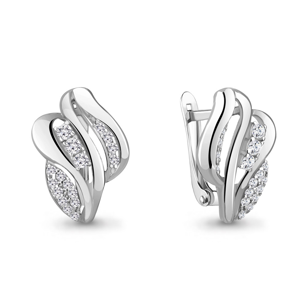 

Серьги из серебра с фианитом Aquamarine Aquamarine 49256А_925_р, 49256А_925_р