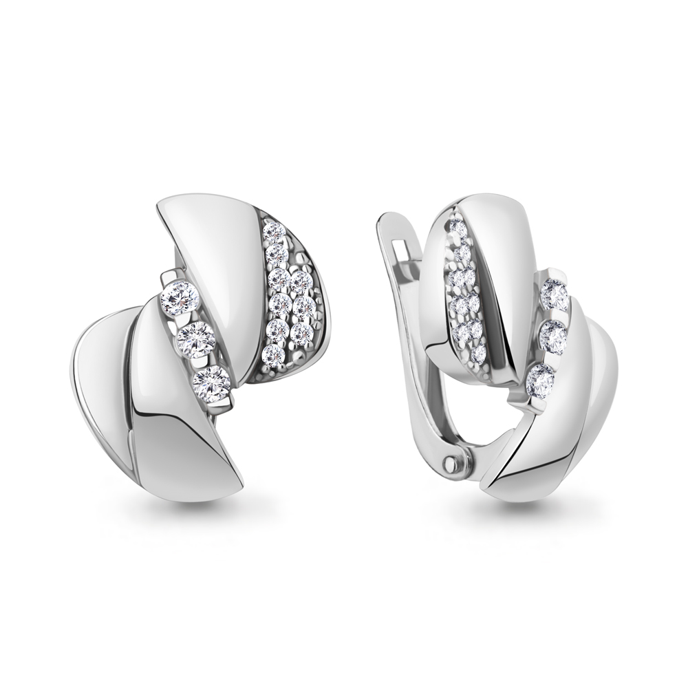 

Серьги из серебра с фианитом Aquamarine Aquamarine 49255А_925_р, 49255А_925_р