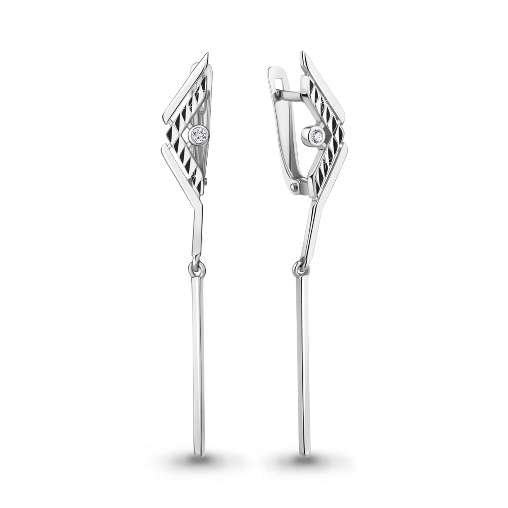 

Серьги из серебра с фианитом Aquamarine Aquamarine 49252А_925_р, 49252А_925_р