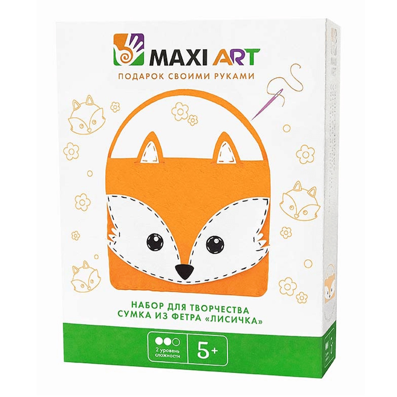 фото Набор для шитья maxi art сумка из фетра лисичка