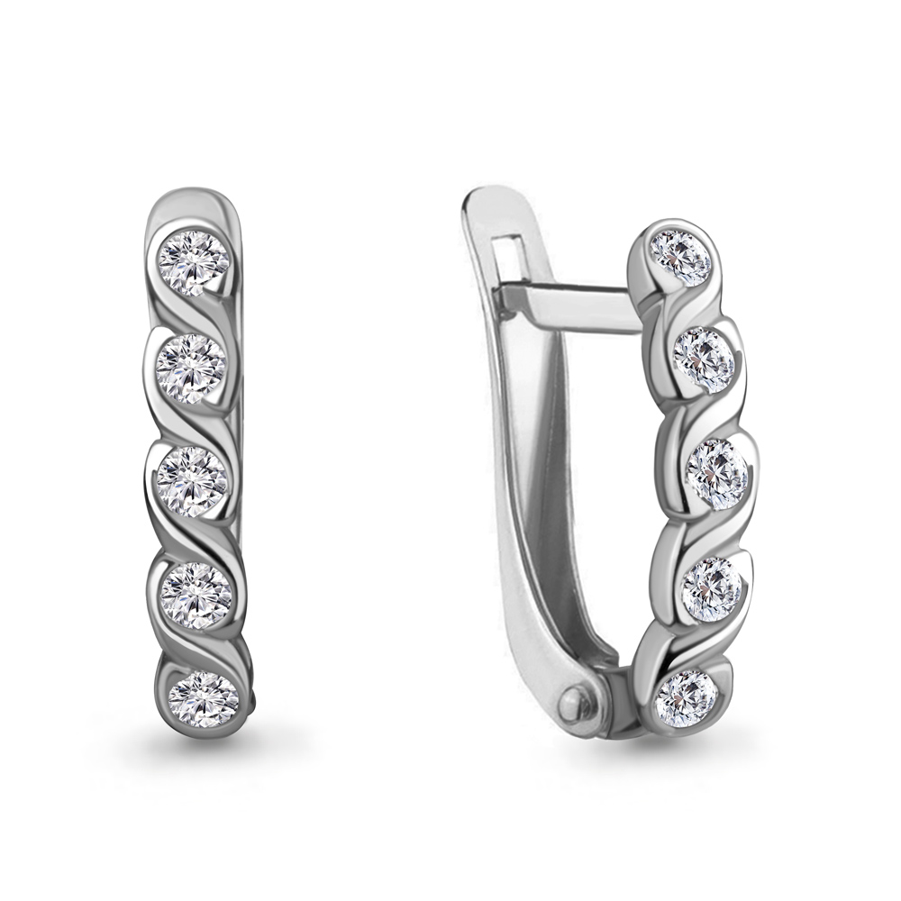 

Серьги из серебра с фианитом Aquamarine Aquamarine 49251А_925_р, 49251А_925_р