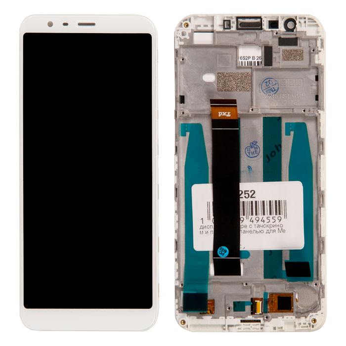 

Дисплей в сборе с тачскрином и переднйе панелью Rocknparts для Meizu 8C, белый