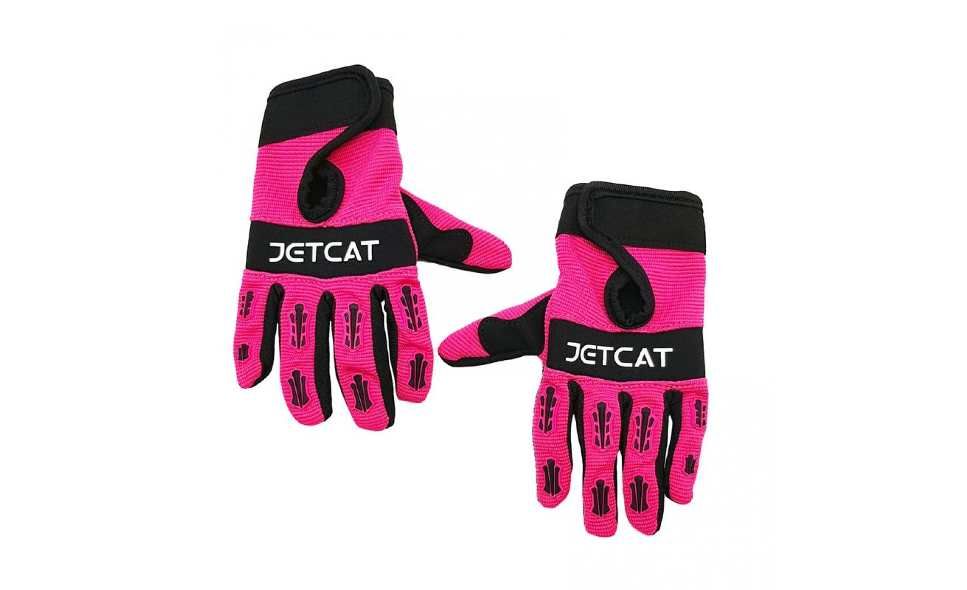 Перчатки JetCat Pro M (Длинные пальцы) (розовые/чёрные)