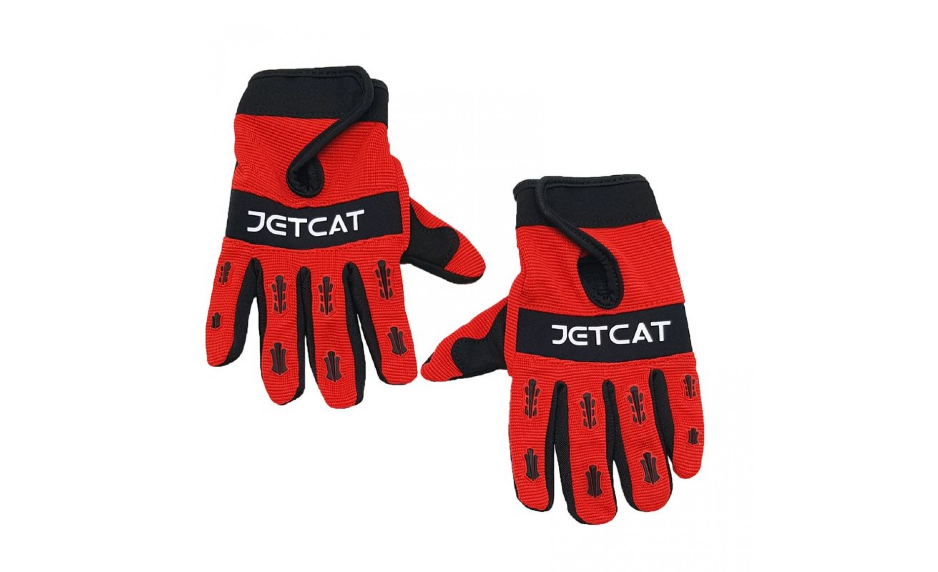 Перчатки JetCat Pro M (Длинные пальцы) (красные/чёрные)