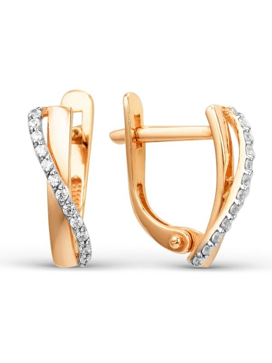 

Серьги из золота TEO MAORI 8000542-1102, фианит, 8000542-1102