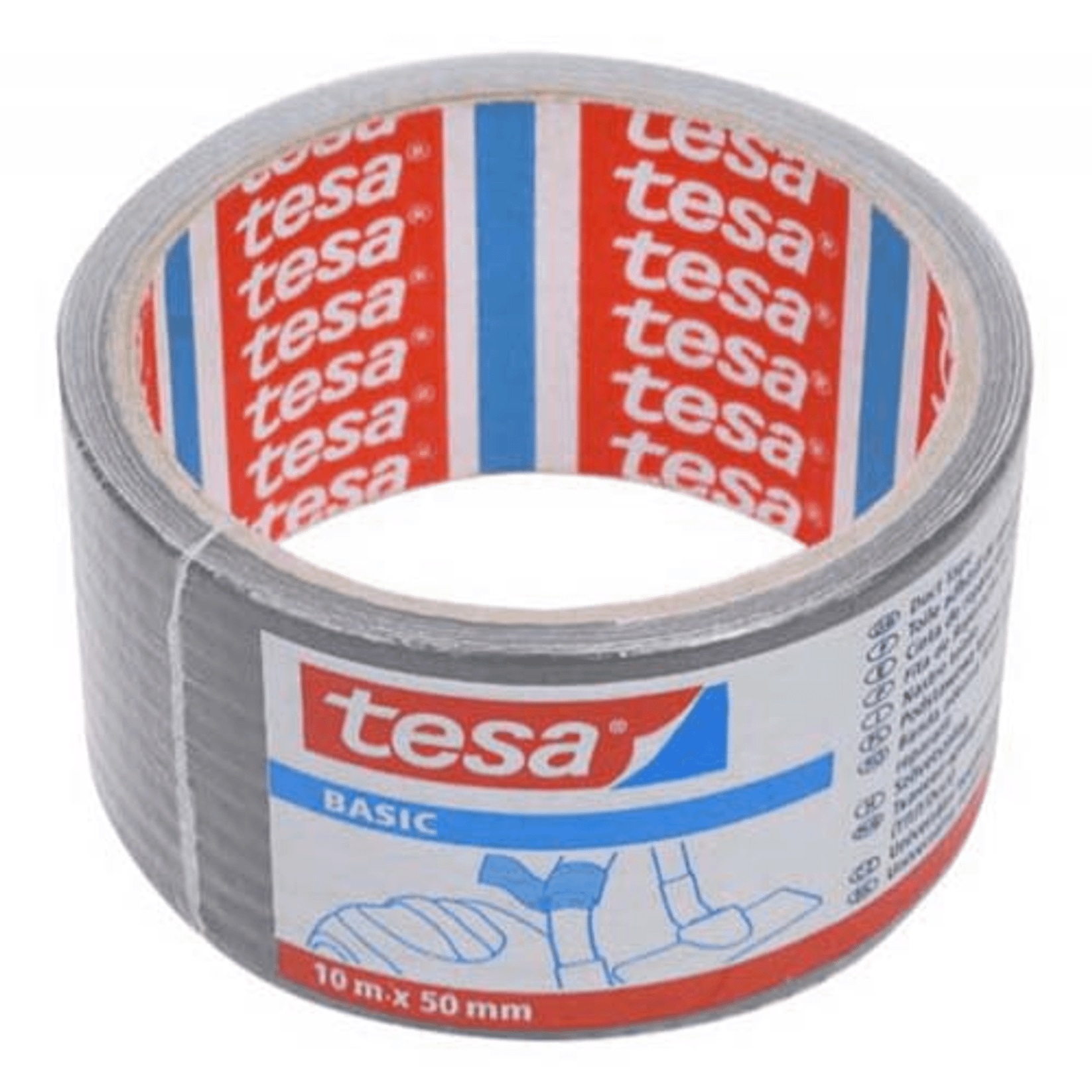 

Клейкая лента Tesa basic тканевая серая 50 мм х 10 м