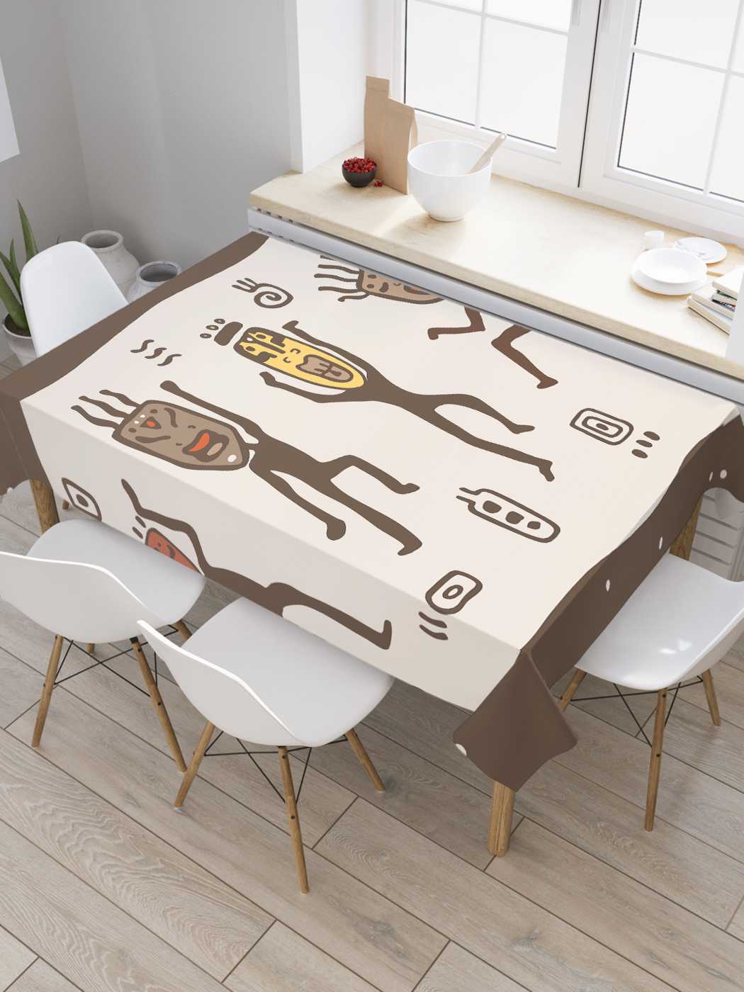 

Скатерть прямоугольная JoyArty "Племенной узор" из оксфорда, 180x145 см, Племенной узор