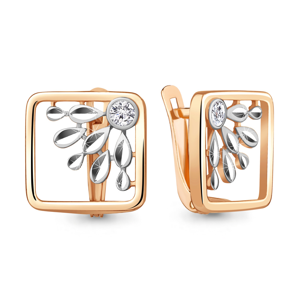 

Серьги из серебра с фианитом Aquamarine Aquamarine 49244А_925_з, 49244А_925_з