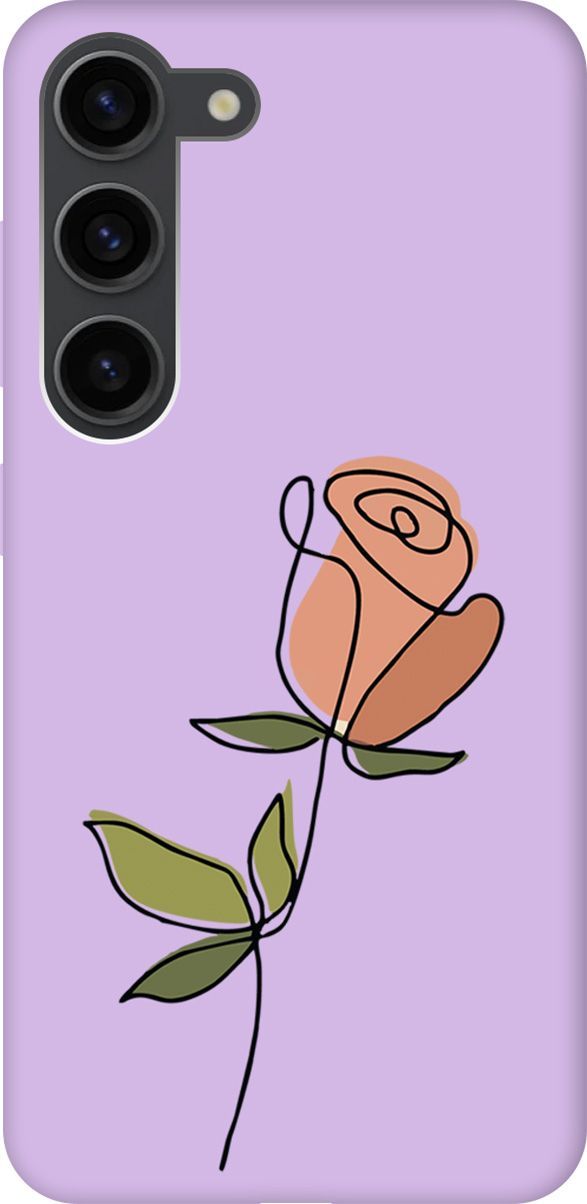 

Чехол на Samsung Galaxy S23 "Rose" сиреневый, Фиолетовый;зеленый, 158327