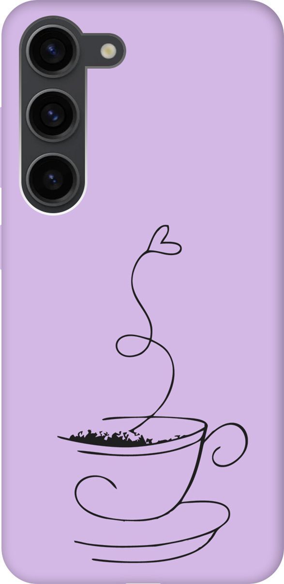 

Чехол на Samsung Galaxy S23 "Coffee Love" сиреневый, Фиолетовый;черный, 158327