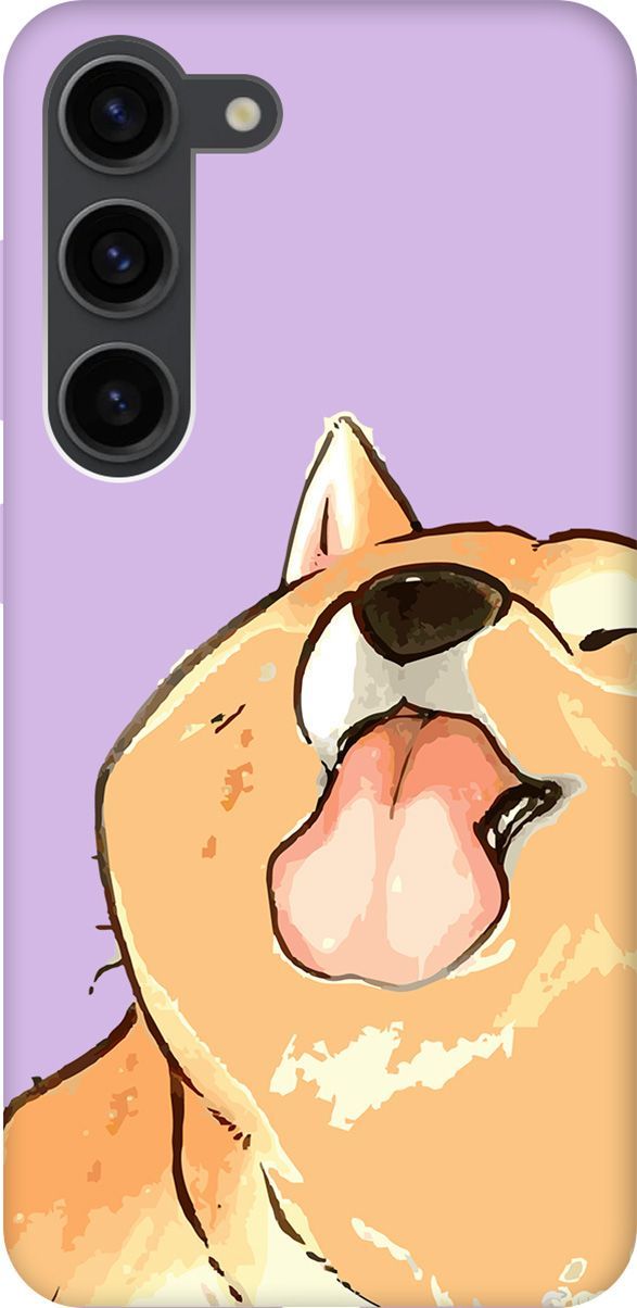 

Чехол на Samsung Galaxy S23 Silky Touch Premium с принтом "Shiba" сиреневый, Фиолетовый;бежевый, 158326