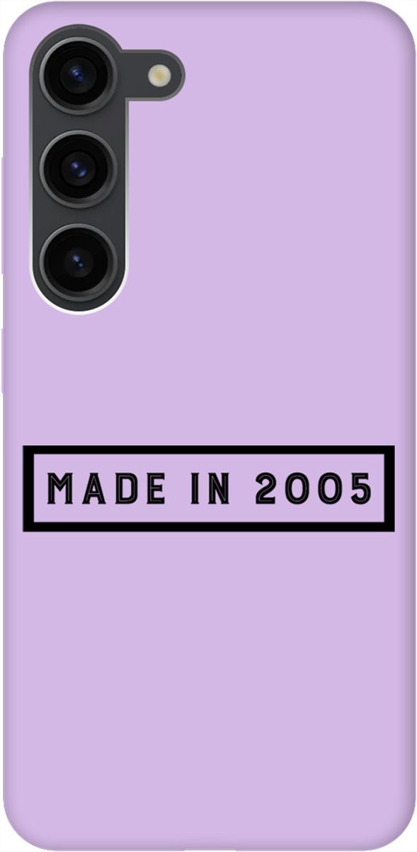 

Чехол на Samsung Galaxy S23 "2005" сиреневый, Фиолетовый;черный, 158326