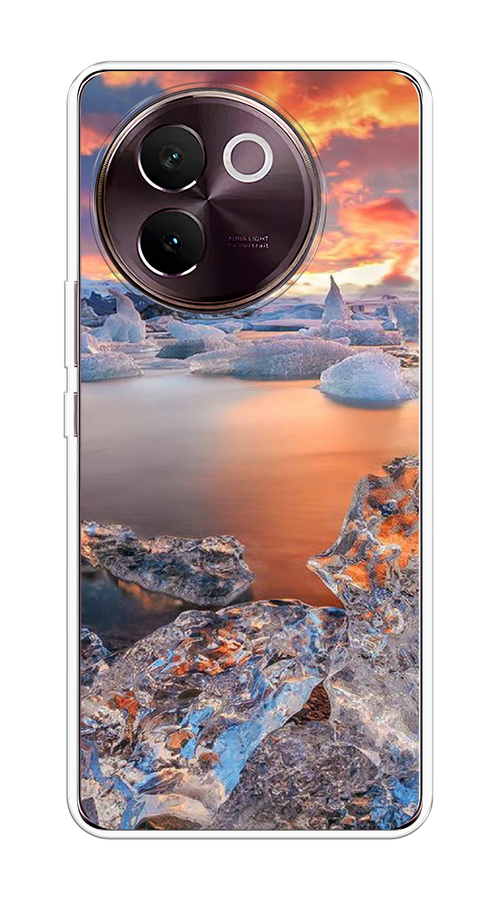 

Чехол на Vivo V30e "Ледники", Синий;оранжевый, 2610550-1