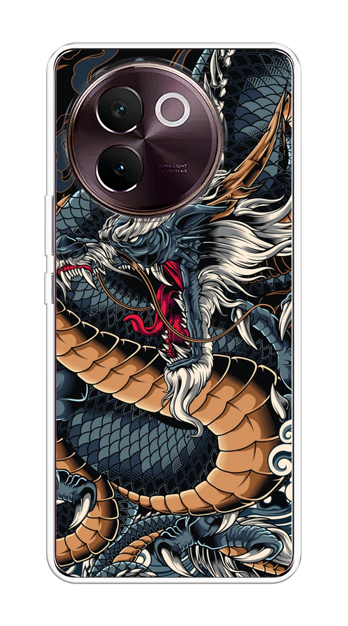 

Чехол на Vivo V30e "Japanese Dragon", Коричневый;черный;синий, 2610550-1