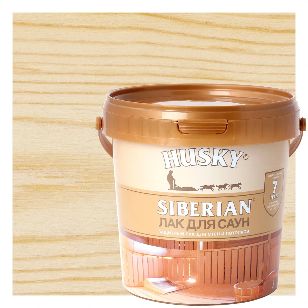 Лак для саун акриловый Husky Siberian цвет прозрачный 0.9 л масло для саун husky siberian прозрачный 0 9 л
