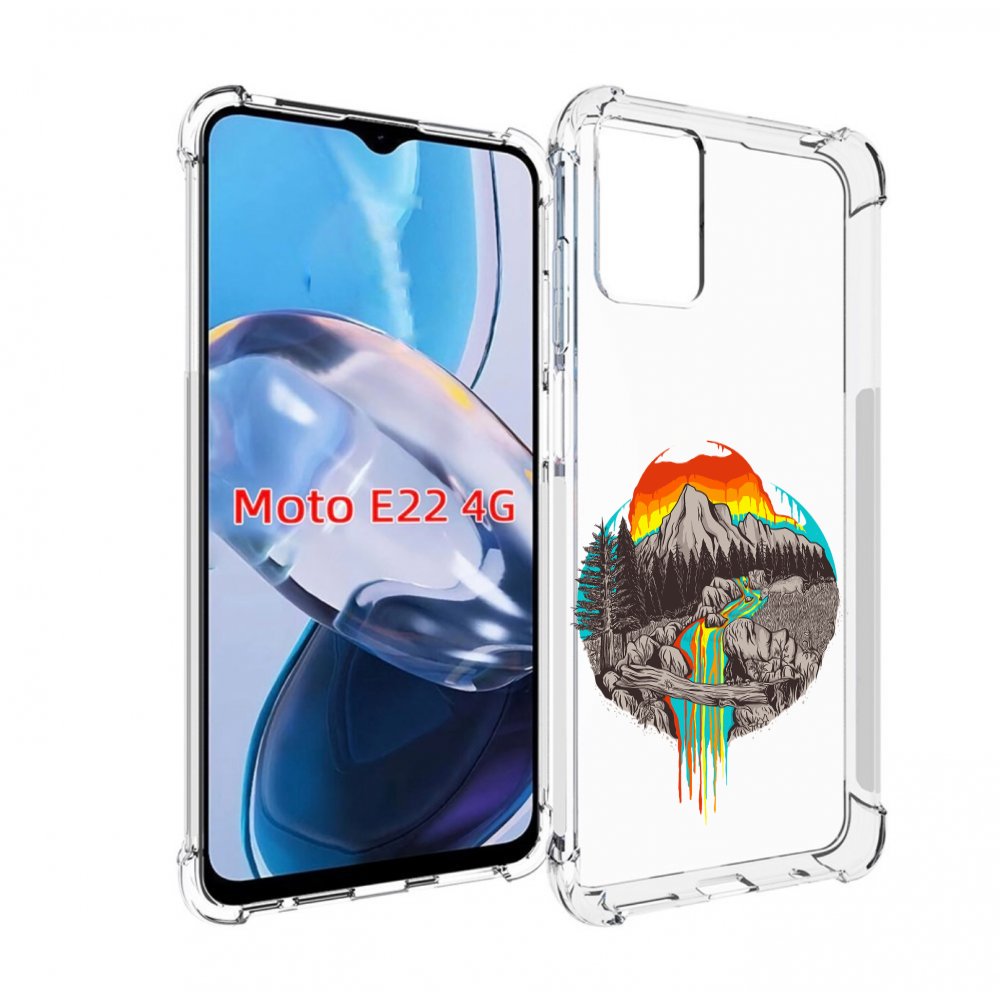 

Чехол MyPads Радужный водопад для Motorola Moto E22 4G / E22i 4G, Прозрачный, Tocco