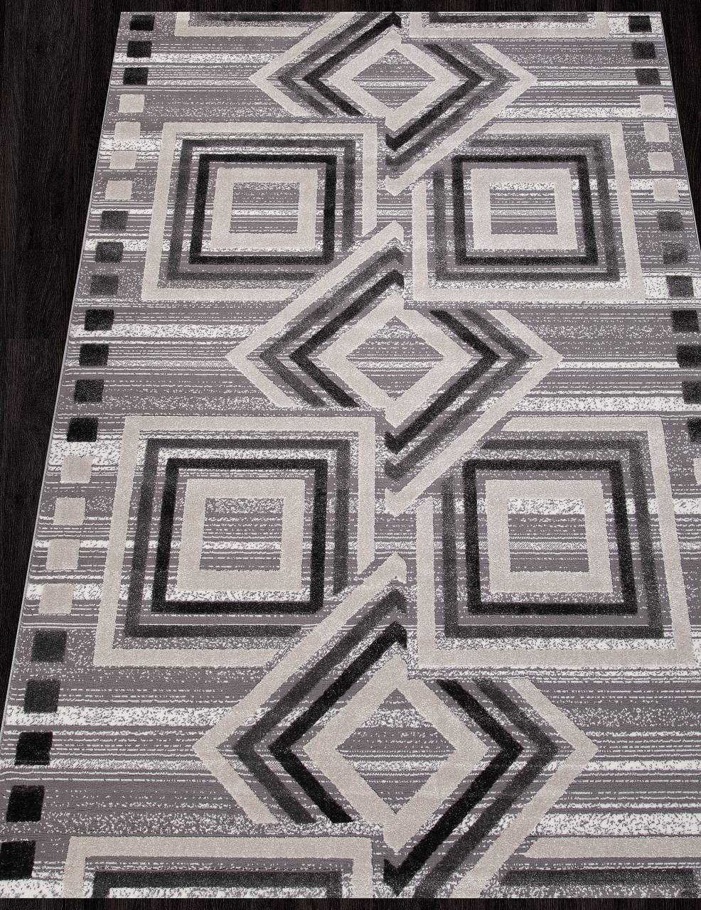 фото Ковер eclipse qp015 white/d.gray efor carpet