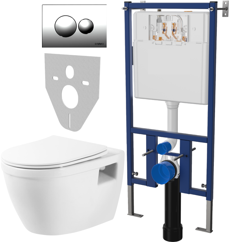 

К-т Унитаз подвесной BelBagno Loto BB070CHR/SC+Сист.инст. DIWO 4501+Кнопка DIWO 7312 хром, Loto BB070CHR/SC кнопка смыва 7312 хром