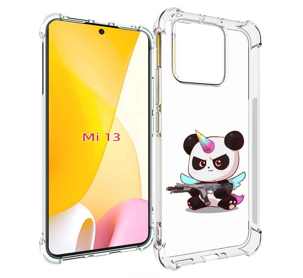 

Чехол MyPads панда-единорог детский для Xiaomi 13, Прозрачный, Tocco