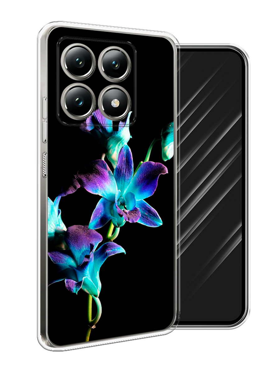 

Чехол Awog на Xiaomi 14T "Синий цветок на черном", Черный;голубой;синий, 322850-1