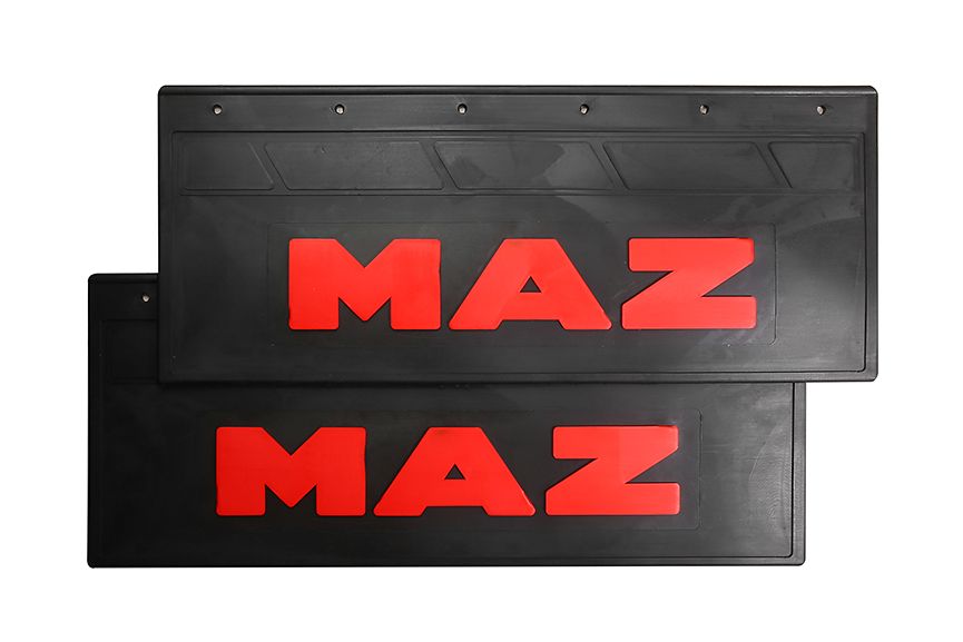 

Комплект брызговиков МАЗ задние 670*270 (LUX) красная надпись