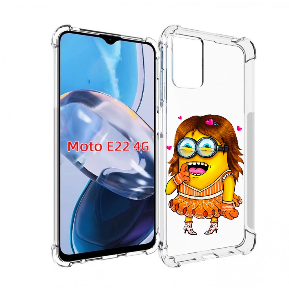 

Чехол MyPads Миньон девочка для Motorola Moto E22 4G / E22i 4G, Прозрачный, Tocco