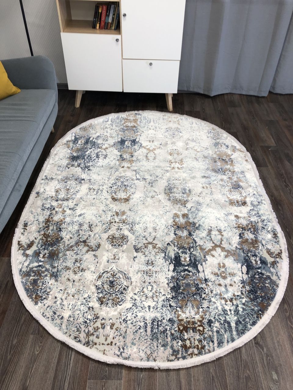 

Ковер DOKU 9354H BLUE/CREAM Овал