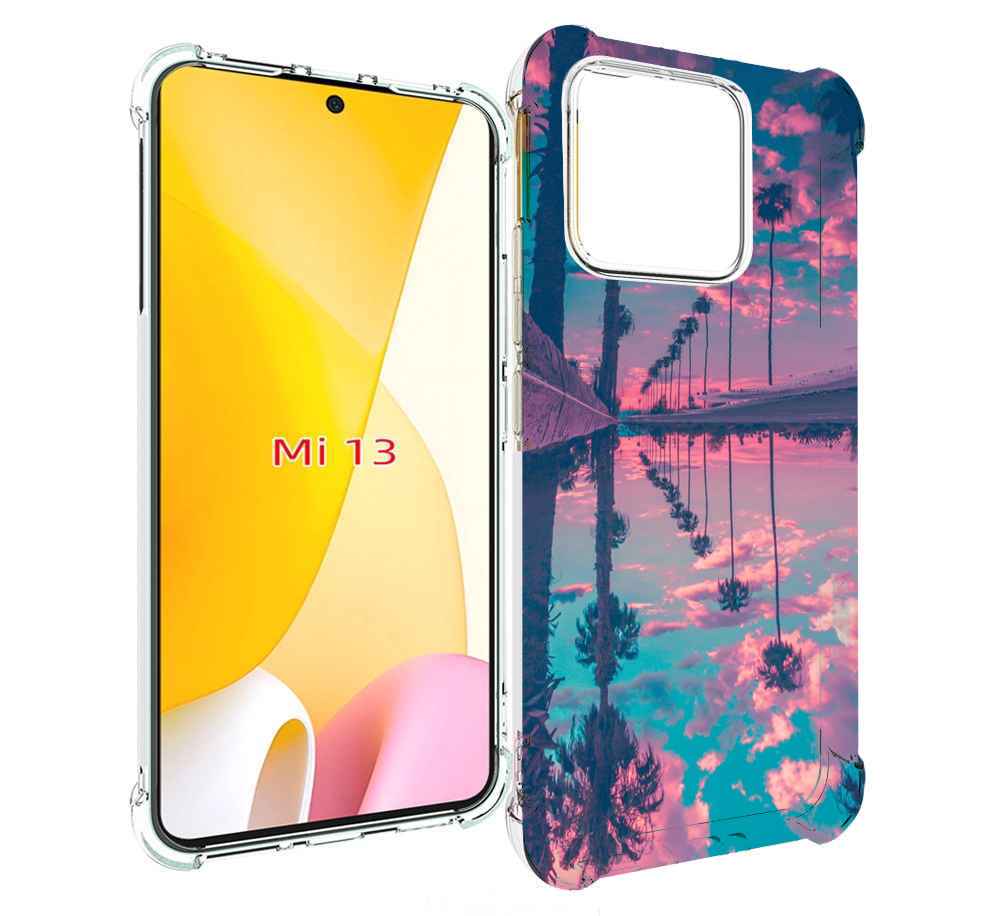 

Чехол MyPads отражение-пальм для Xiaomi 13, Прозрачный, Tocco