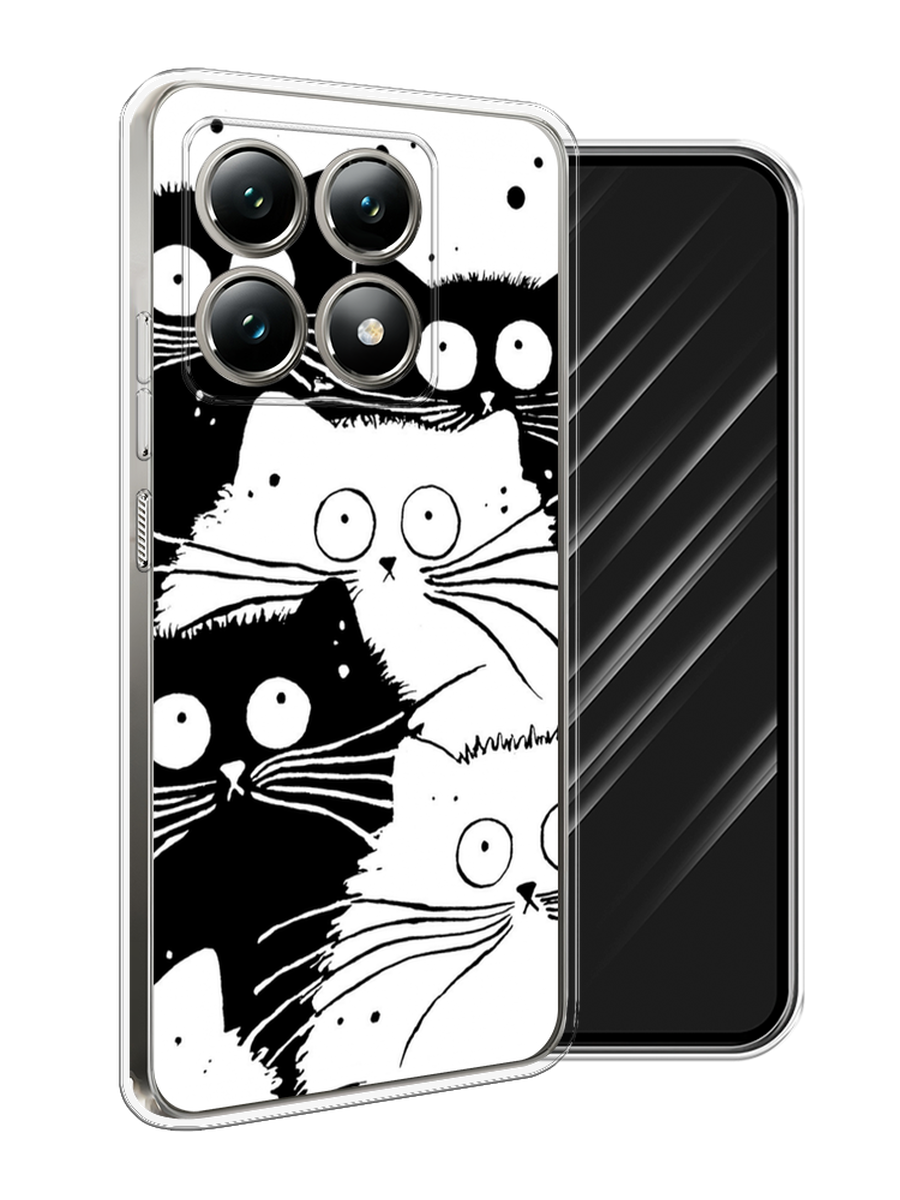 

Чехол Awog на Xiaomi 14T "Коты черно-белые", Черный;белый, 322850-1