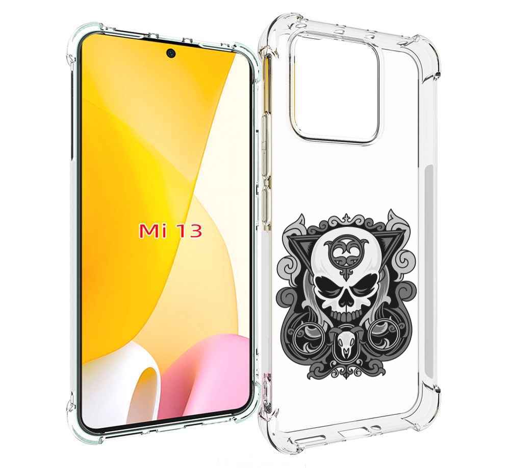 

Чехол MyPads орнамент-на-черепе для Xiaomi 13, Прозрачный, Tocco