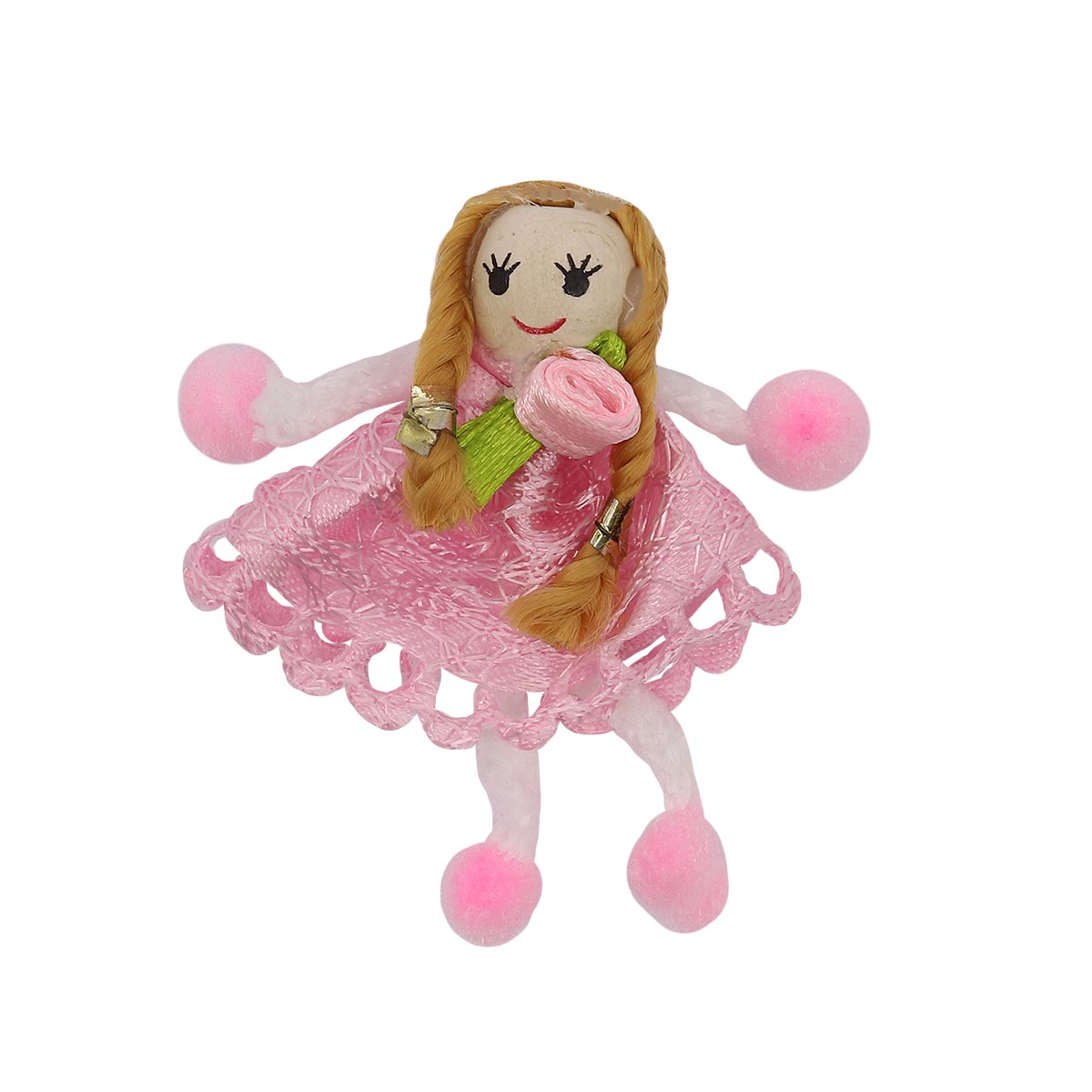 фото Ar096 фигурка декоративная куколка 7см (розовый), 5 шт айрис