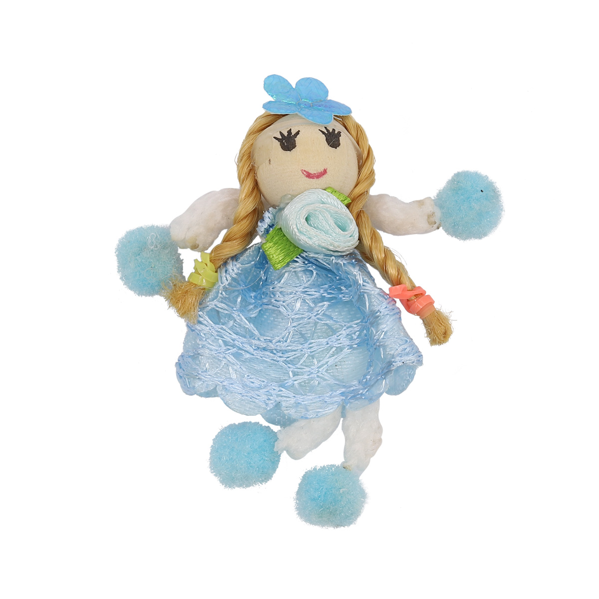 

AR096 Фигурка декоративная куколка 7см (голубой), 5 шт