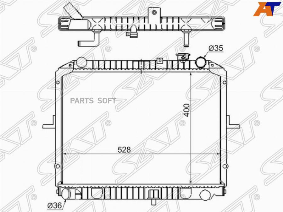 

Радиатор kia bongo iii k2500/k2700/k3000/hyundai porter 04- 2wd SAT KI0007