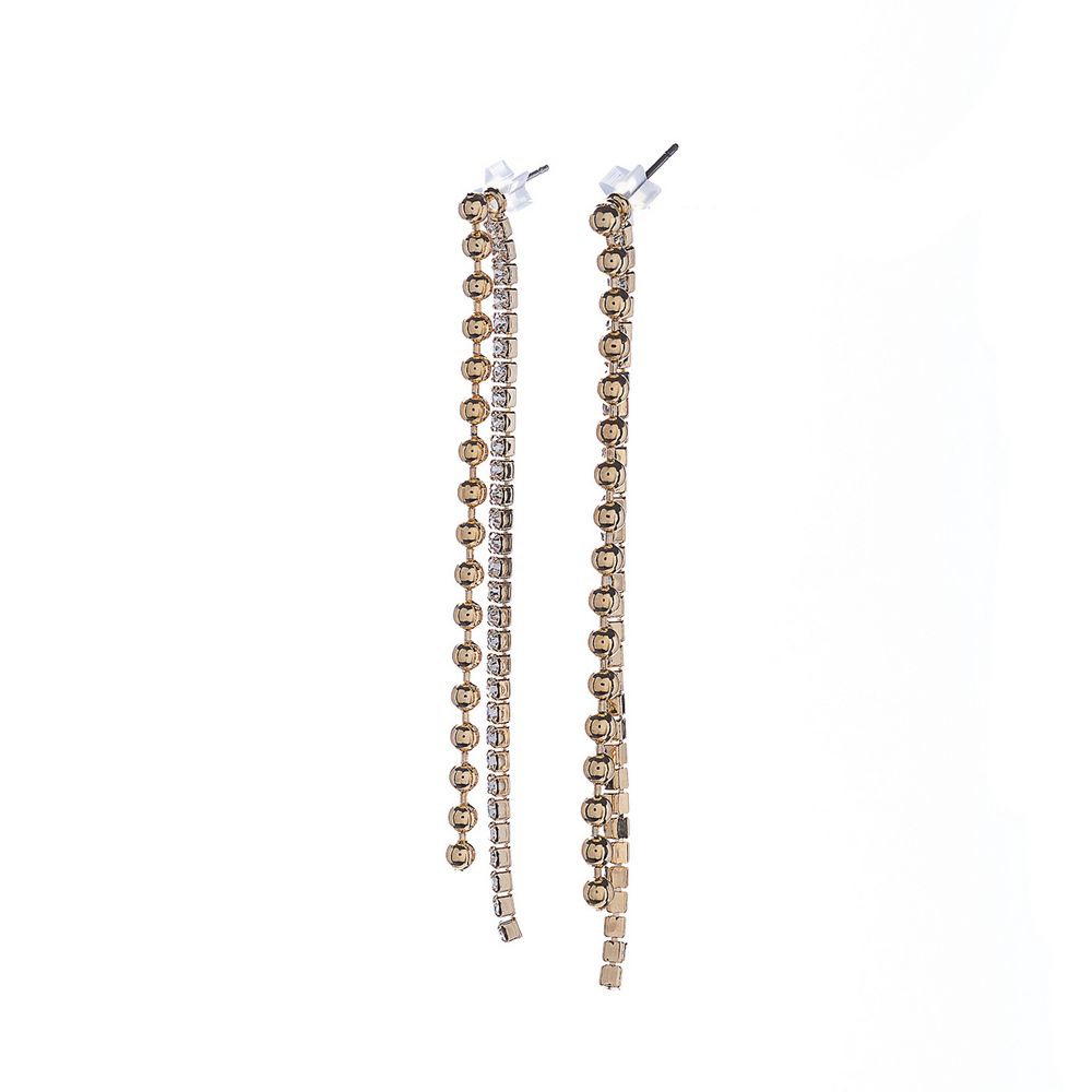 

Серьги джекеты из бижутерного сплава Moon Paris MB-22.12-002, Swarovski, MB-22.12-002
