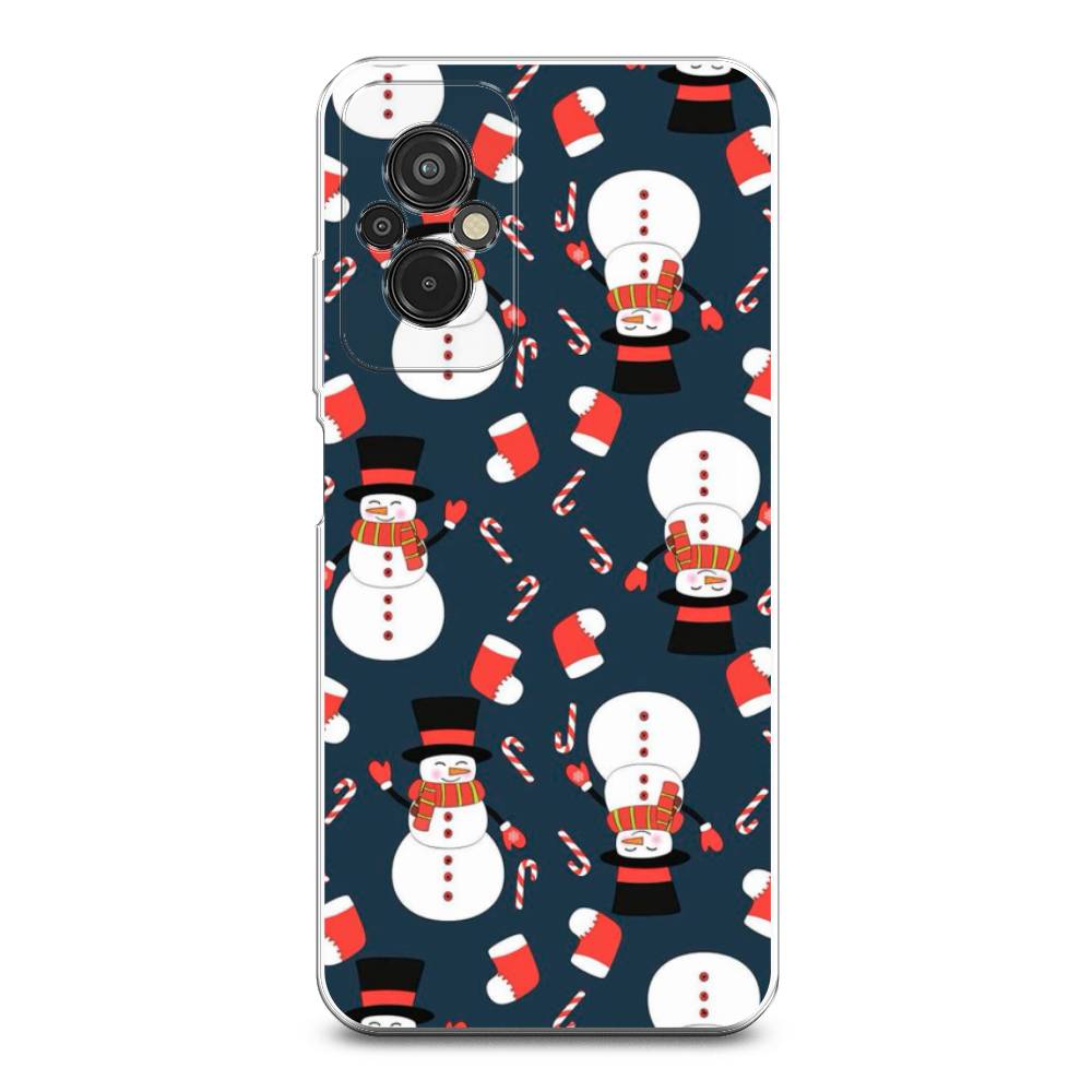 

Чехол на Xiaomi Redmi 11 Prime 4G "Синие снеговики", Синий;белый;красный, 316850-5