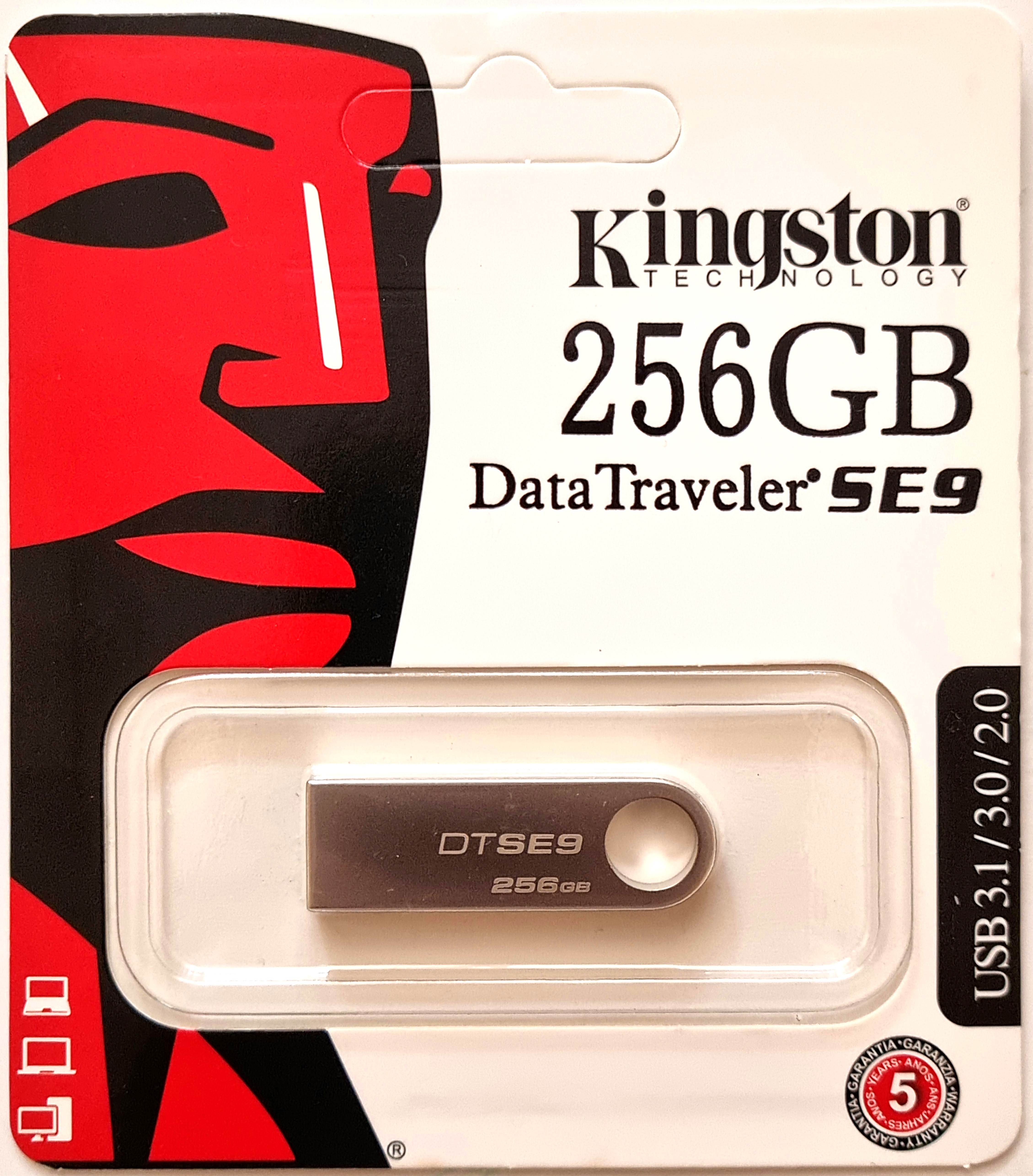 

Флешка Kingston DataTraveler SE9 256 ГБ (740617175301), DataTraveler SE9