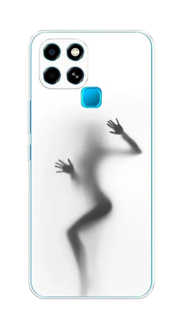 

Чехол Awog на Infinix Smart 6 HD "Девушка в душе", Белый;черный, 3101650-7