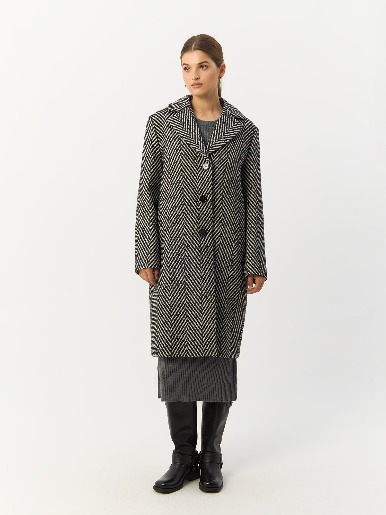 

Пальто женское Gerry Weber 250016-31147 серое, 42, Серый, 250016-31147