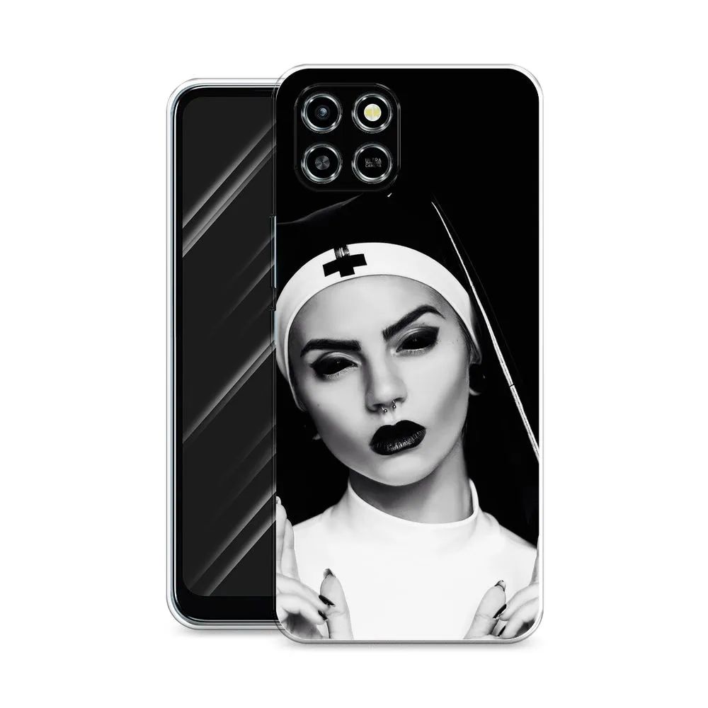 

Чехол Awog на Infinix Smart 6 HD "Черная монашка", Разноцветный, 3101650-9