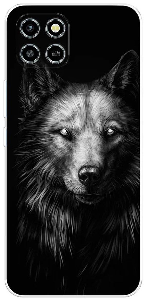 

Чехол Awog на Infinix Smart 6 HD "Волк черно белый", Белый;черный, 3101650-1