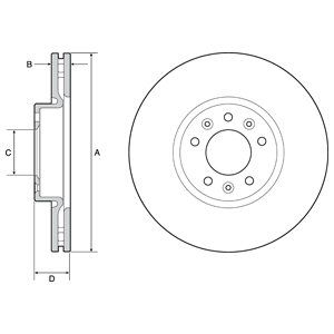 Тормозной диск DELPHI BG4805C