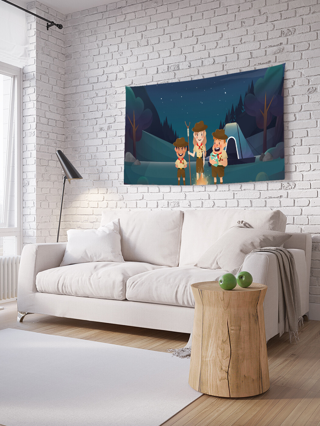

Горизонтальное фотопанно JoyArty Скауты у костра, из ткани, 100х150 см