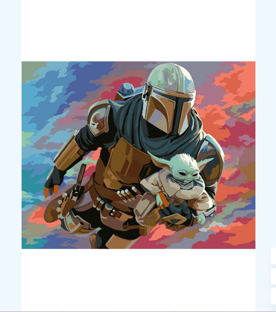 Картина по номерам на подрамнике 40х50 см Delart Мандалорец