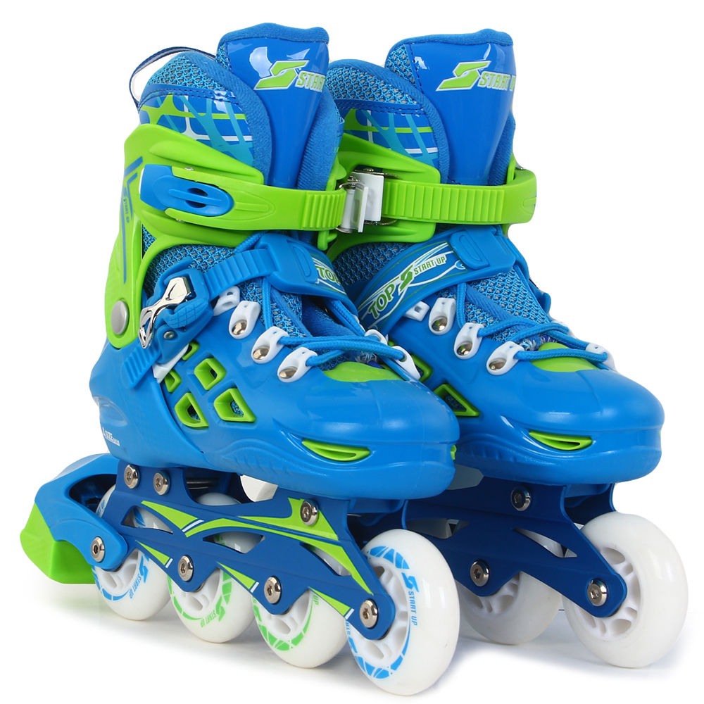 Ролики раздвижные Start Up TOP синий, L