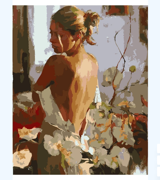 Картина по номерам 40х50 см Delart Свадебное платье