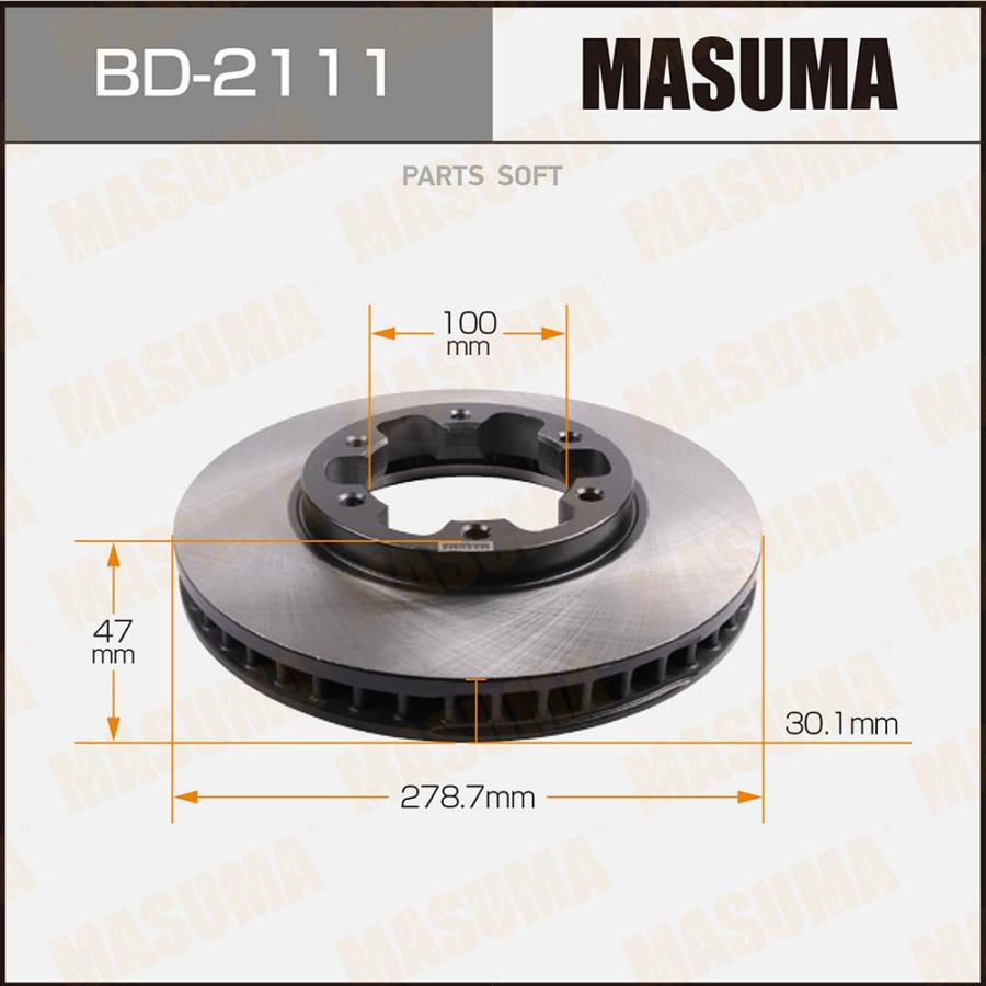 

Диск Торм.Пер.Вент. 6 Отв. Masuma арт. BD2111