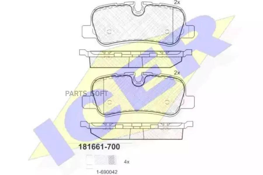 

Тормозные колодки ICER 181661700