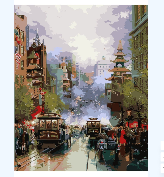 Картина по номерам 40х50 см Delart Городская суета