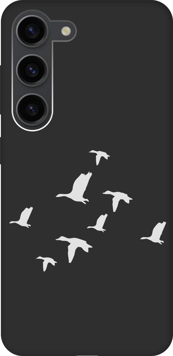 

Чехол на Samsung Galaxy S23 с 3D принтом "Flock of Ducks W" черный, Черный;серый, 158308